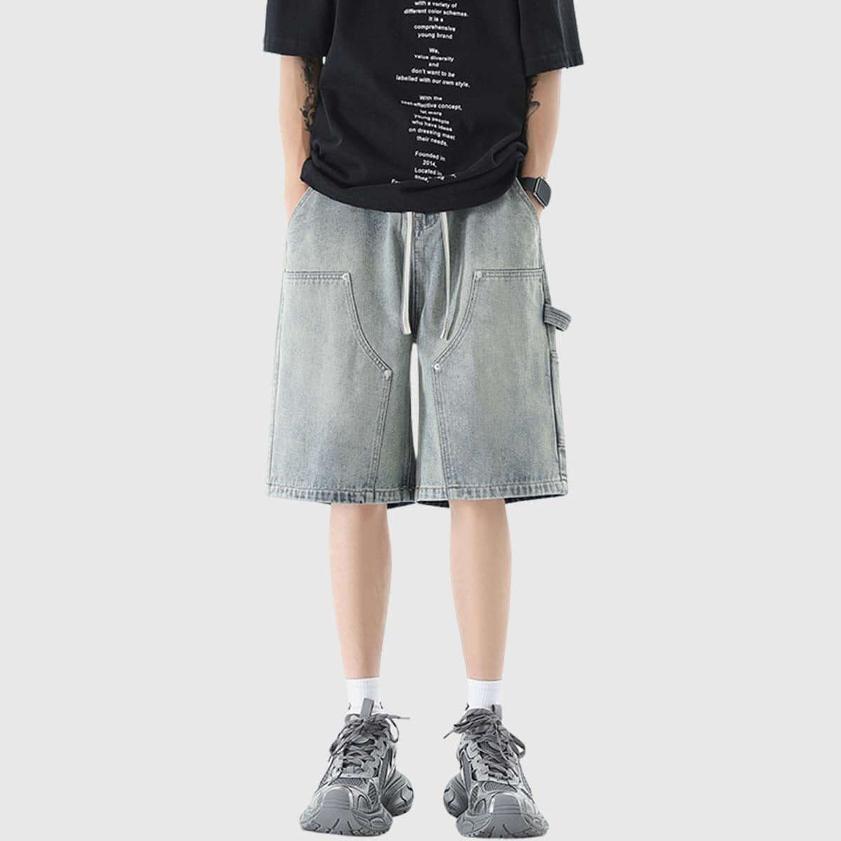 Lässige Cargo-Shorts aus Denim