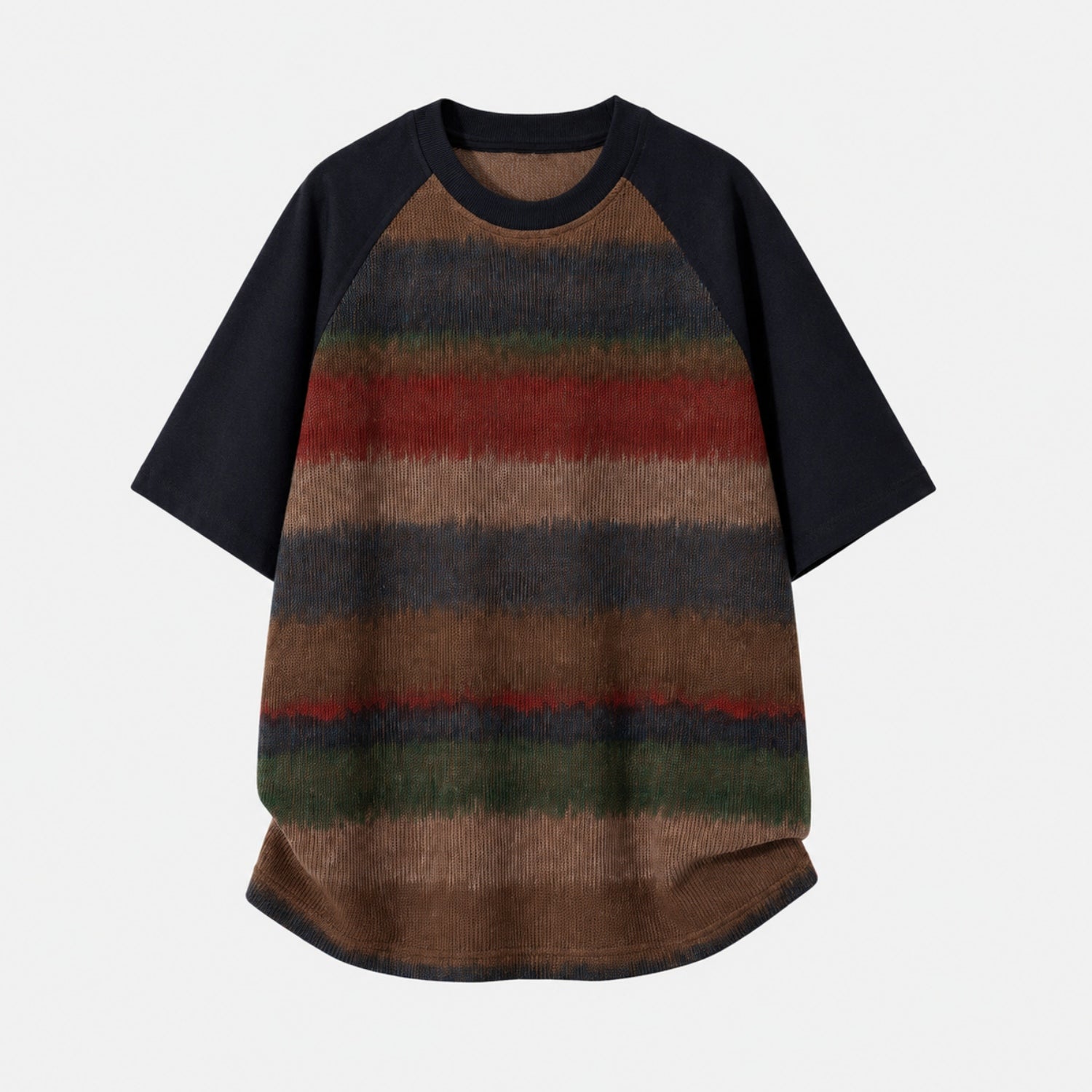 Gradient Stripe Colorblock Tee