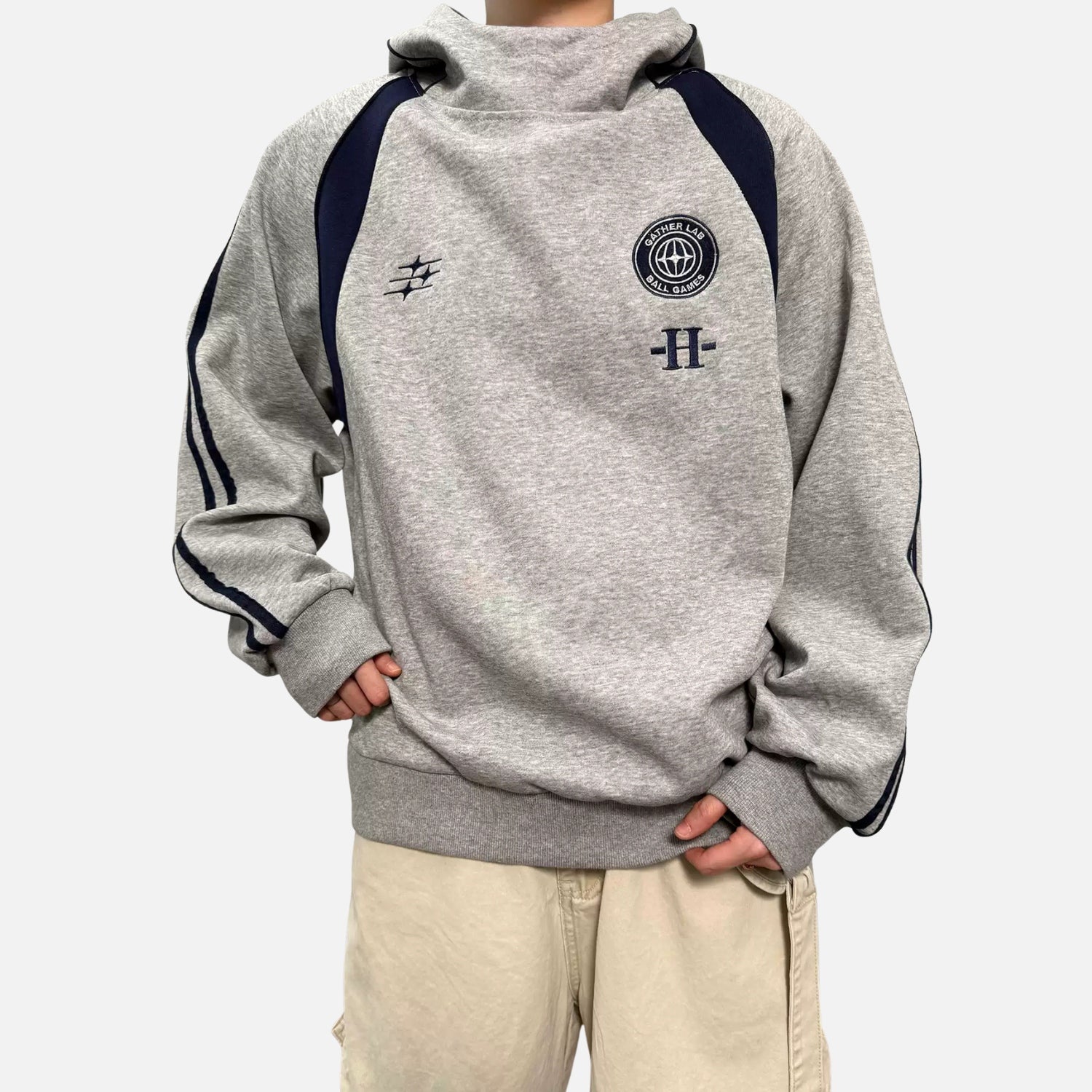 Vintage Colorblock-Raglan-Hoodie