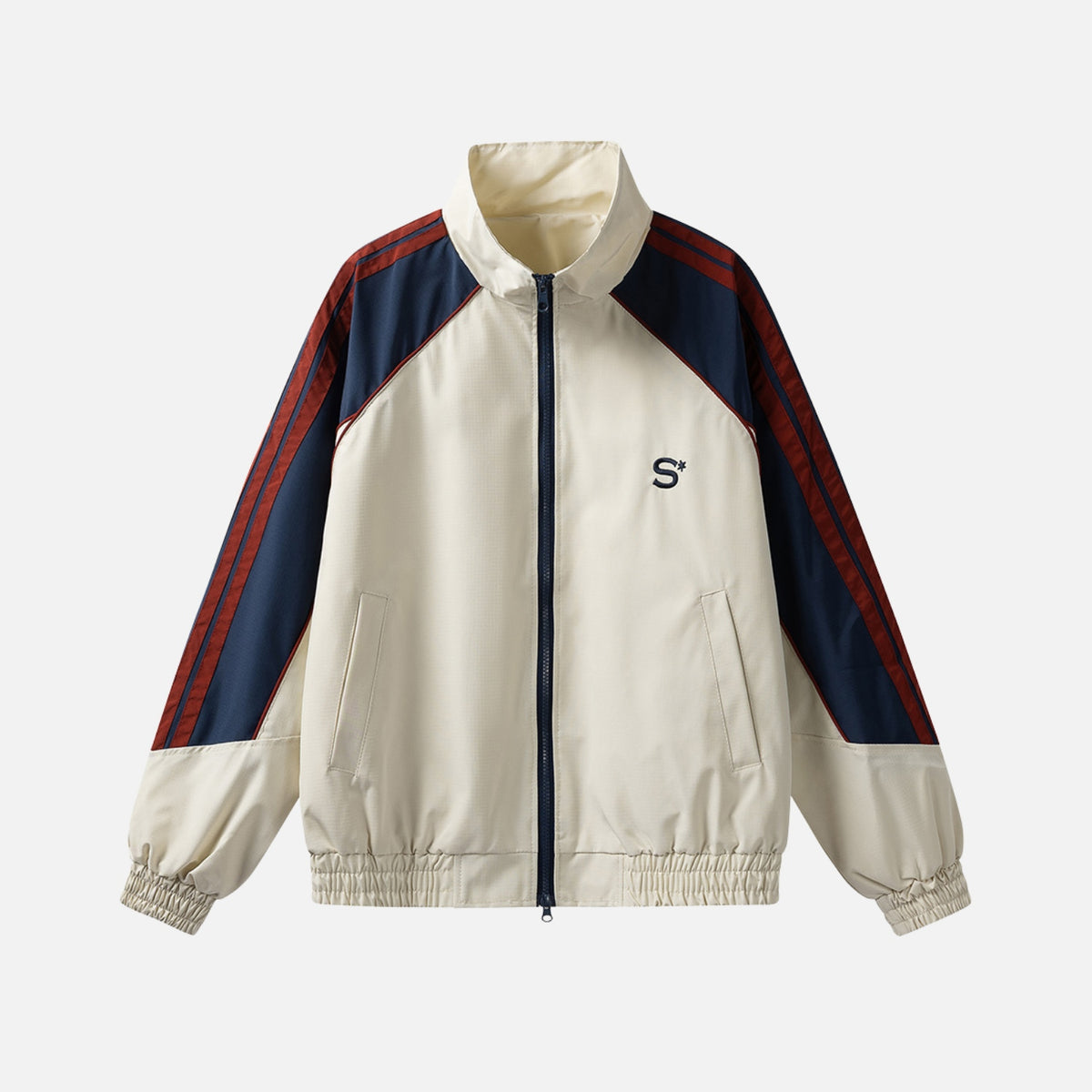 Colorblock Embroidered Utility Jacket