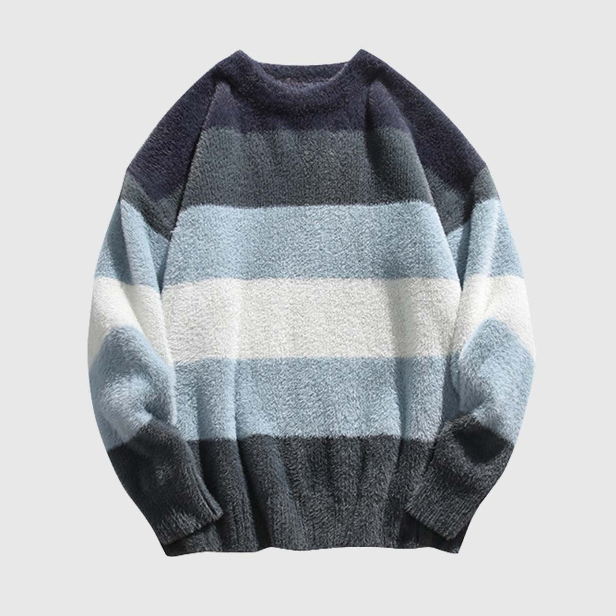 Gradient Striped Knit Sweater