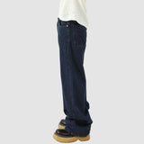 Simple Solid Color Wide Leg Jeans