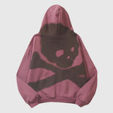 Wash Skull Print Hoodie