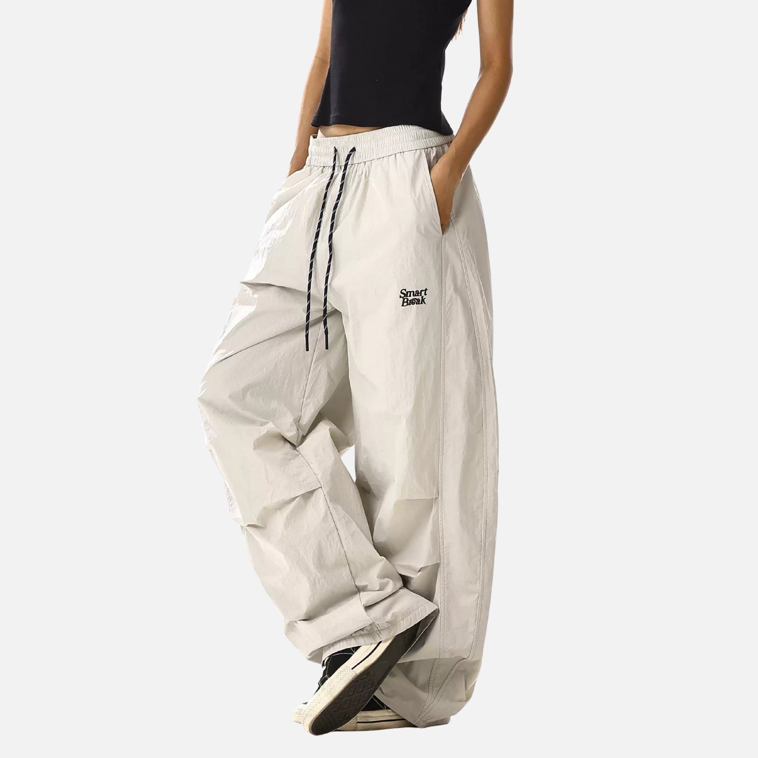Pleated Paratrooper Baggy Pants