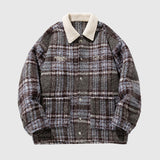 Sherpa Fleece Plaid Coat