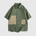 Camisas utilitarias oversize de dos tonos