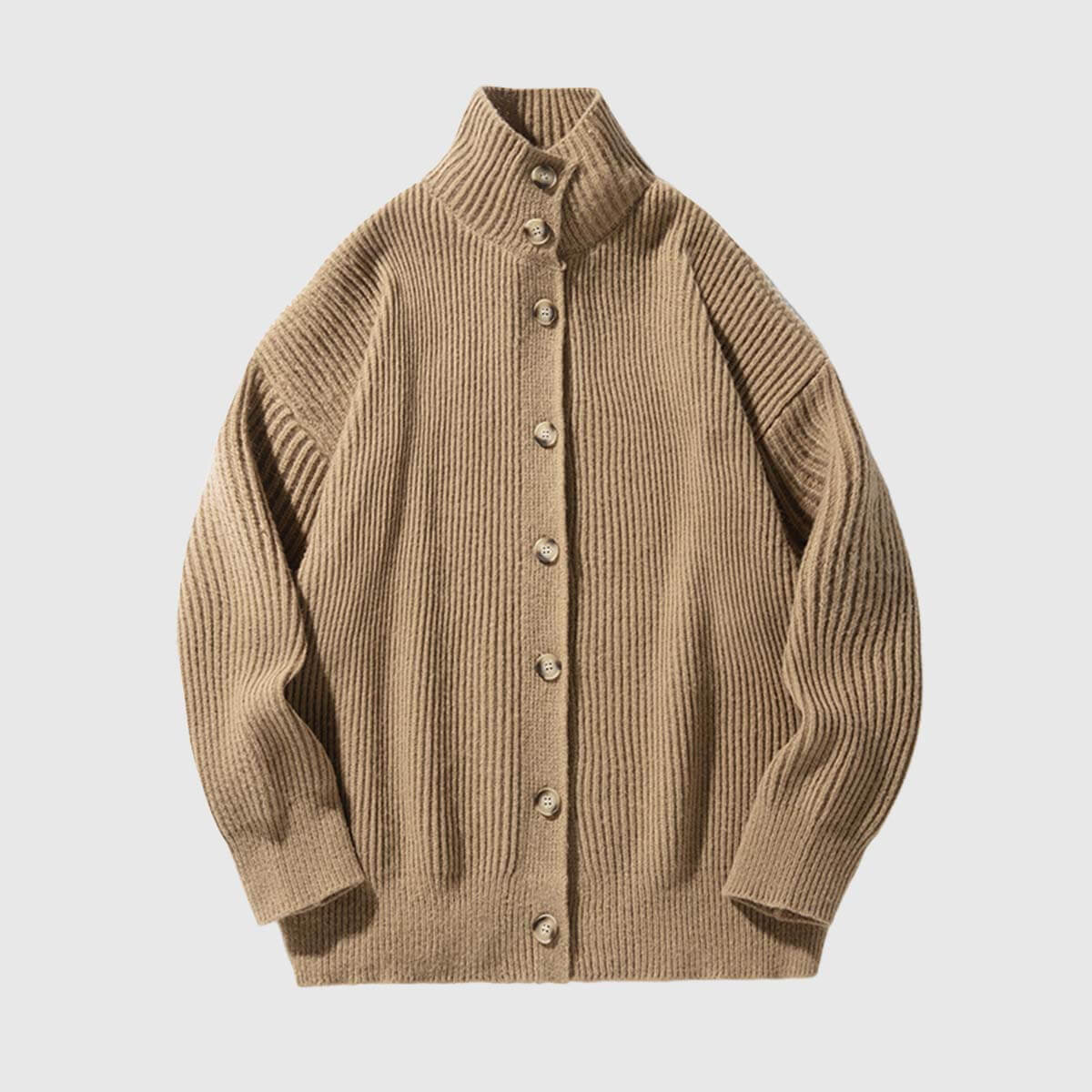 Suéter tipo cárdigan acogedor con botones