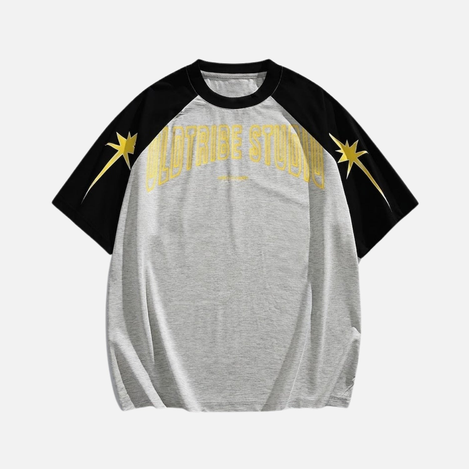 Colorblock Contrast Raglan Graphic Tee