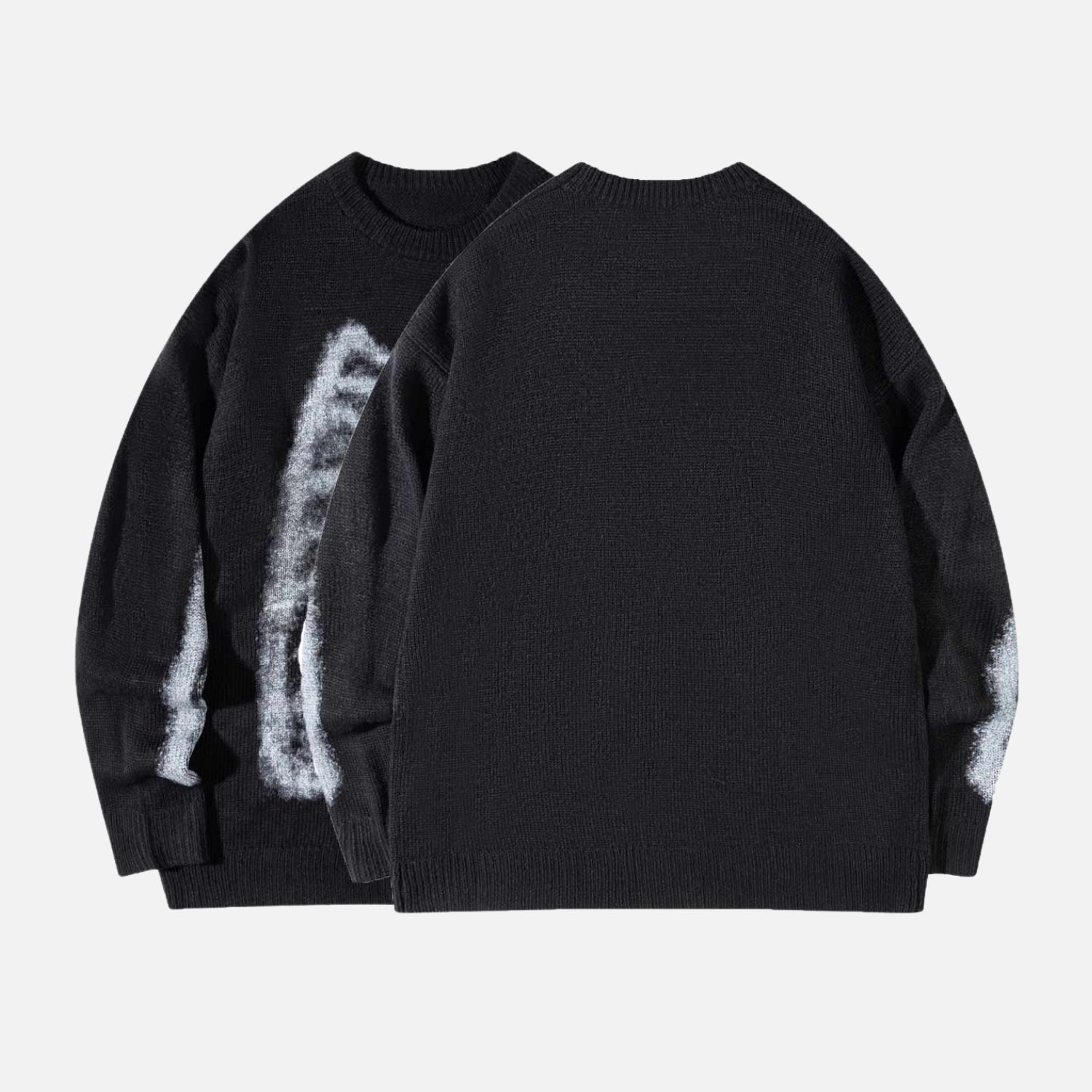 Skeleton Pattern Knit Sweater