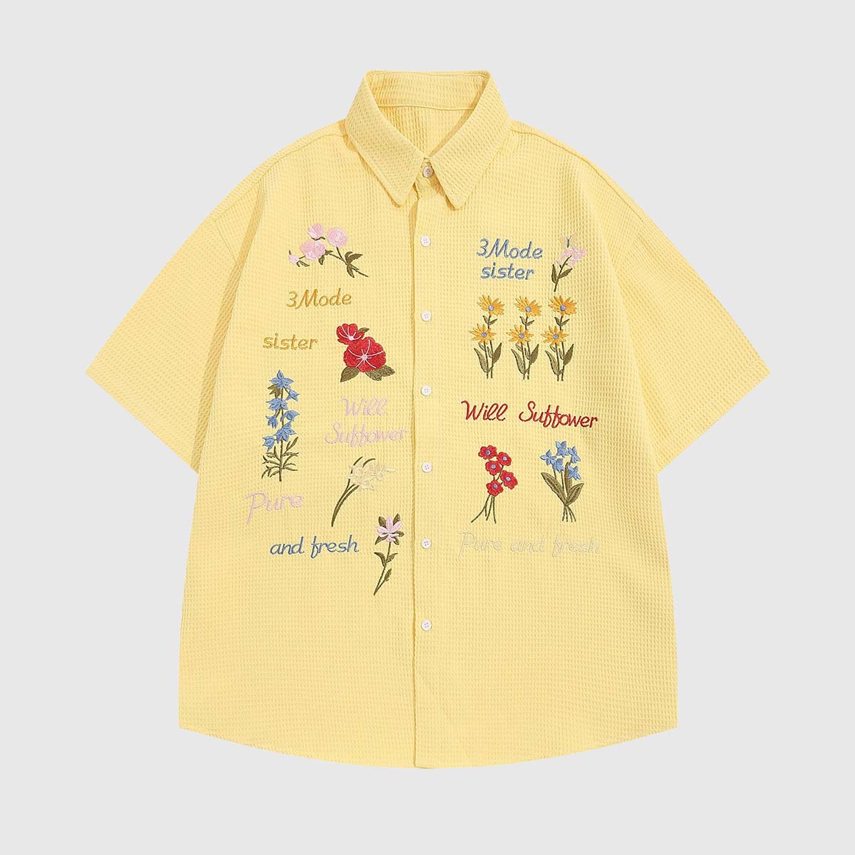 Floral Embroidered Summer Shirt