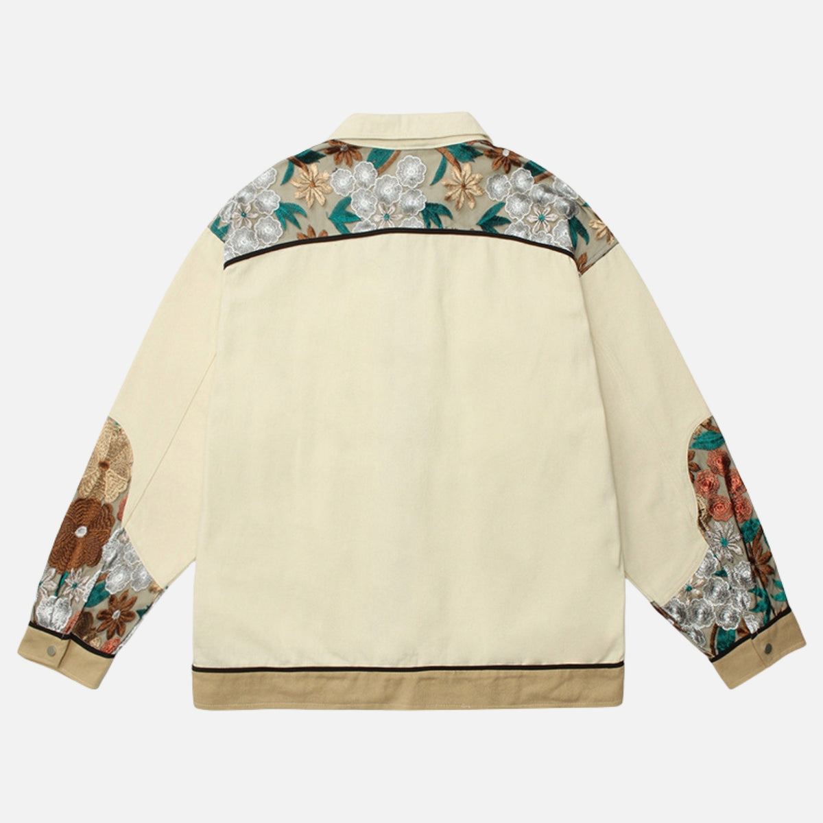 Embroidered Flower Patchwork Jacket