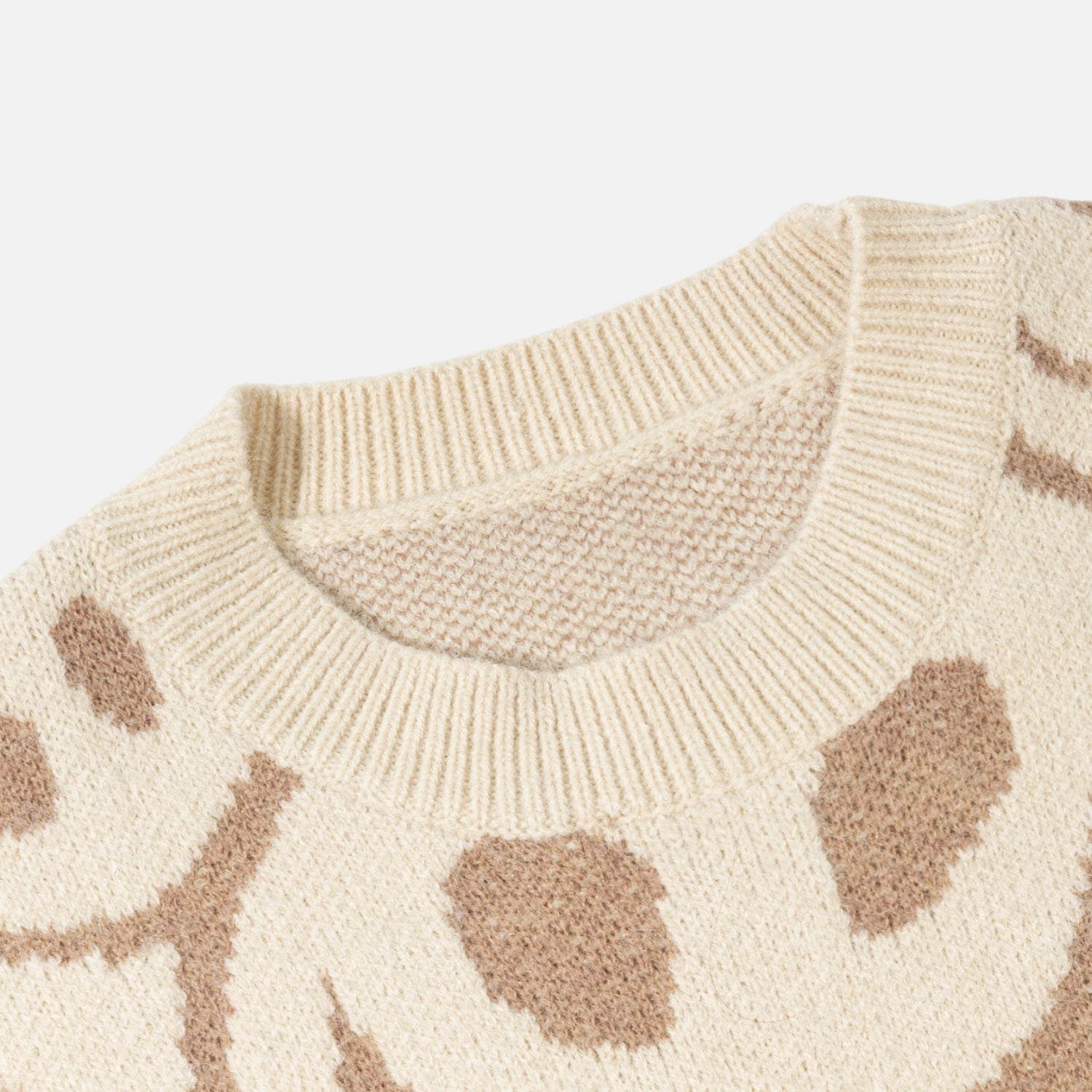 All-Over Smiley Jacquard Sweater