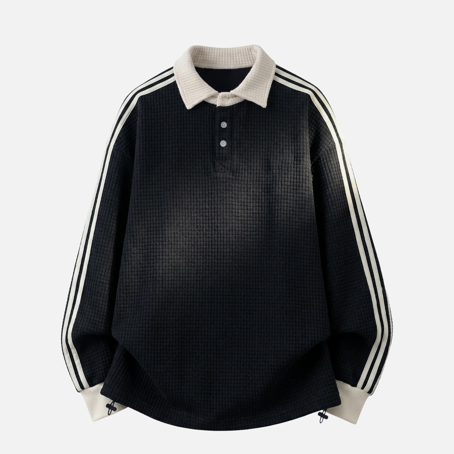 Heavyweight Textured Polo Sweatshirt
