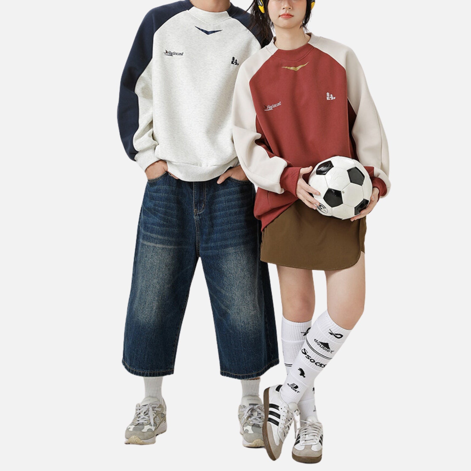 Streetwear Colorblock Crewneck Sweatshirt