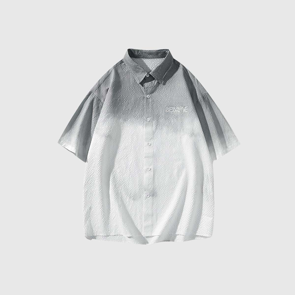 Gradient Dip-Dye Cotton Shirt