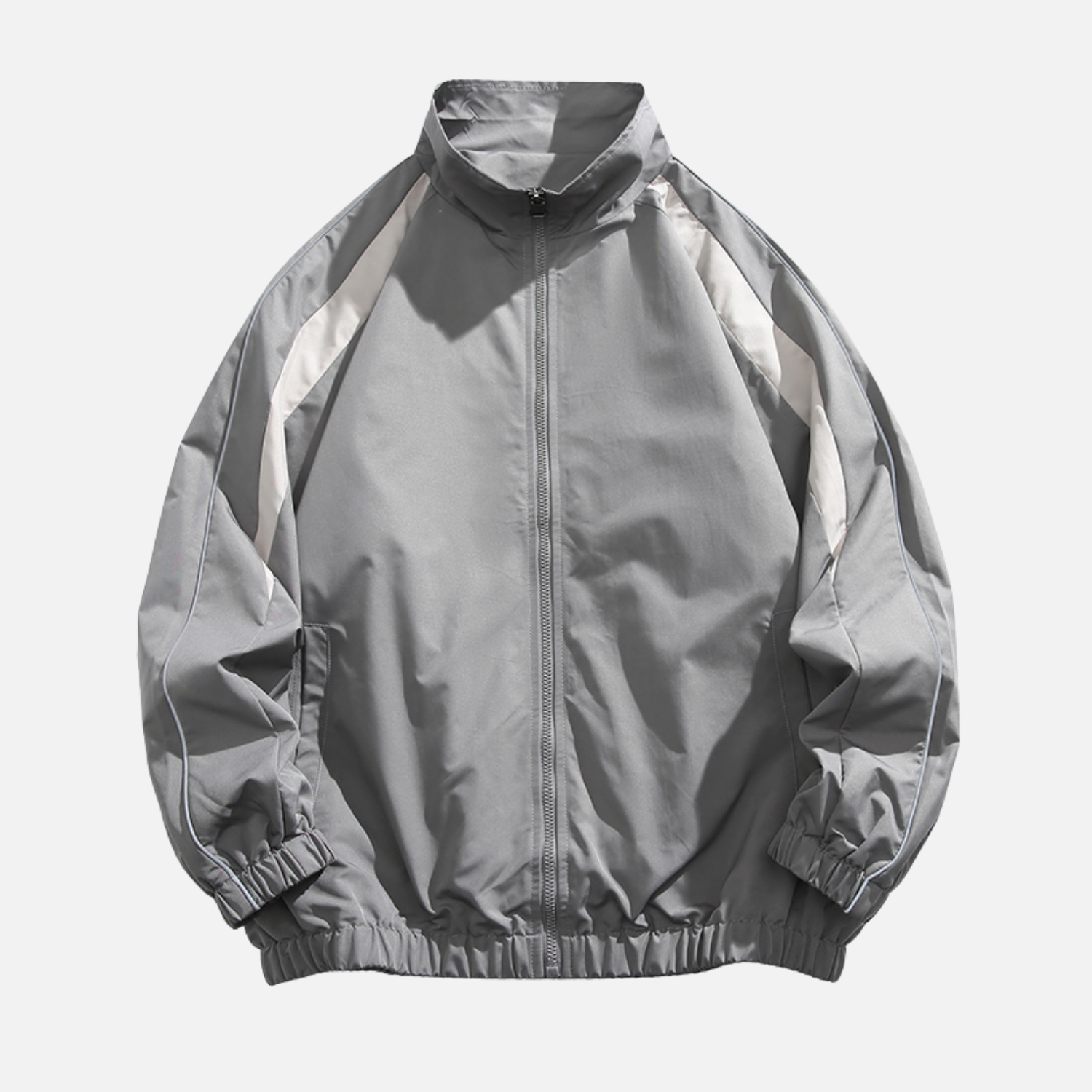 Chaqueta patchwork con cuello alto