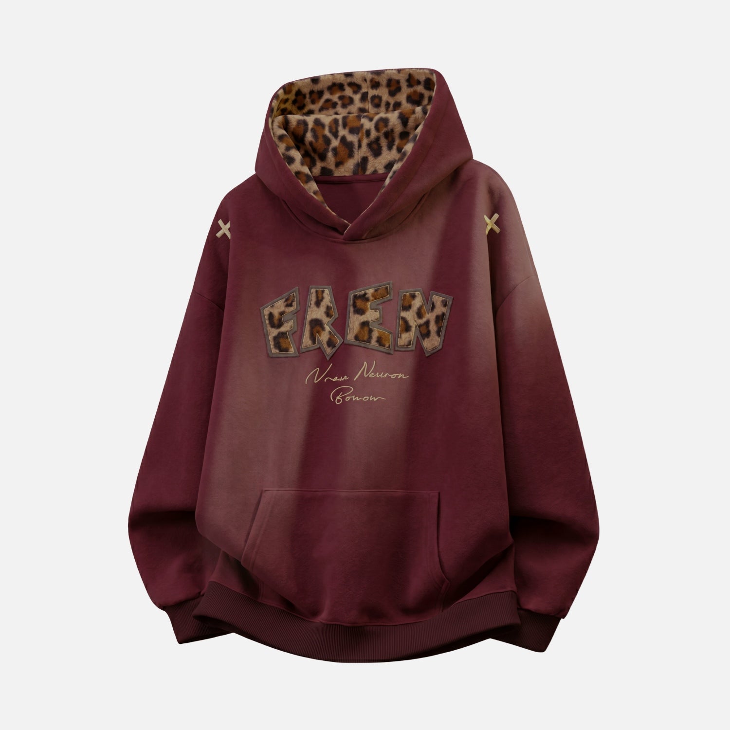 Heavyweight Leopard Patch Hoodie