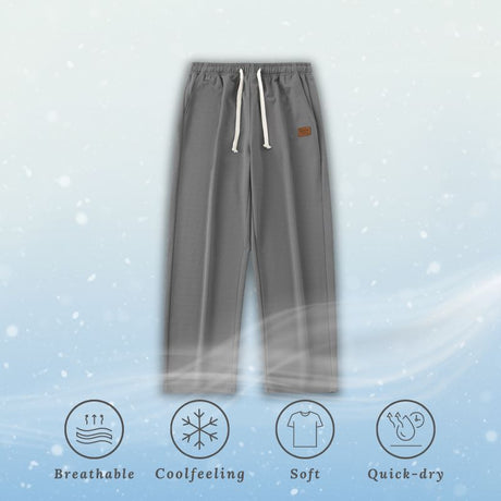 Ice Silk Solid Pants