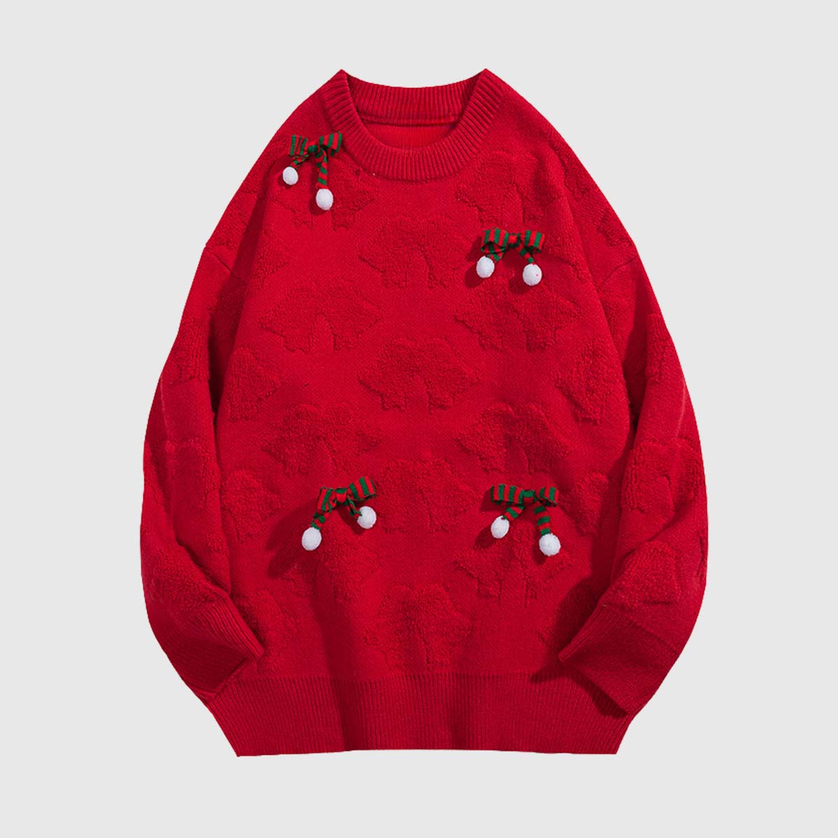 Holiday Bow Embellished Sweater