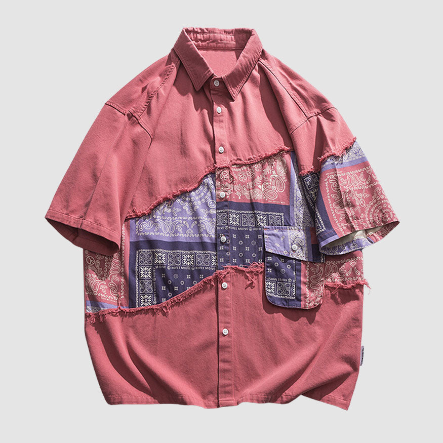 Ethnic Cotton Contrast Shirts