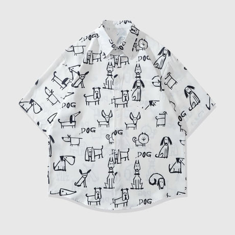 Fun Cartoon Print Shirt