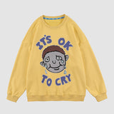 Cry Cartoon Embroidered Sweatshirt