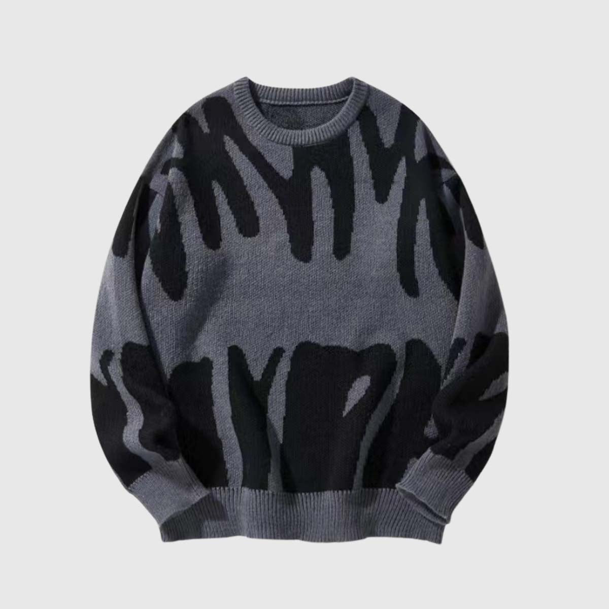 Irregular Color Contrast Design Sweater