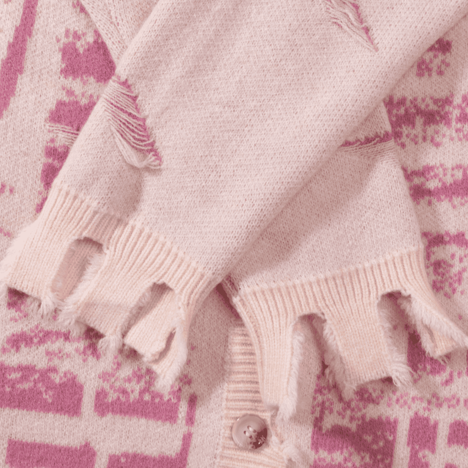 Vintage Distressed Strickjacke