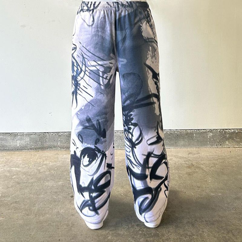 Graffiti 3D Digital Printed Casual Pants