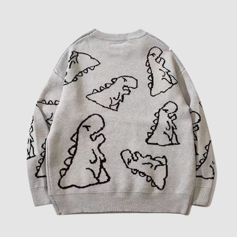 Dinosaur Printed Sweater