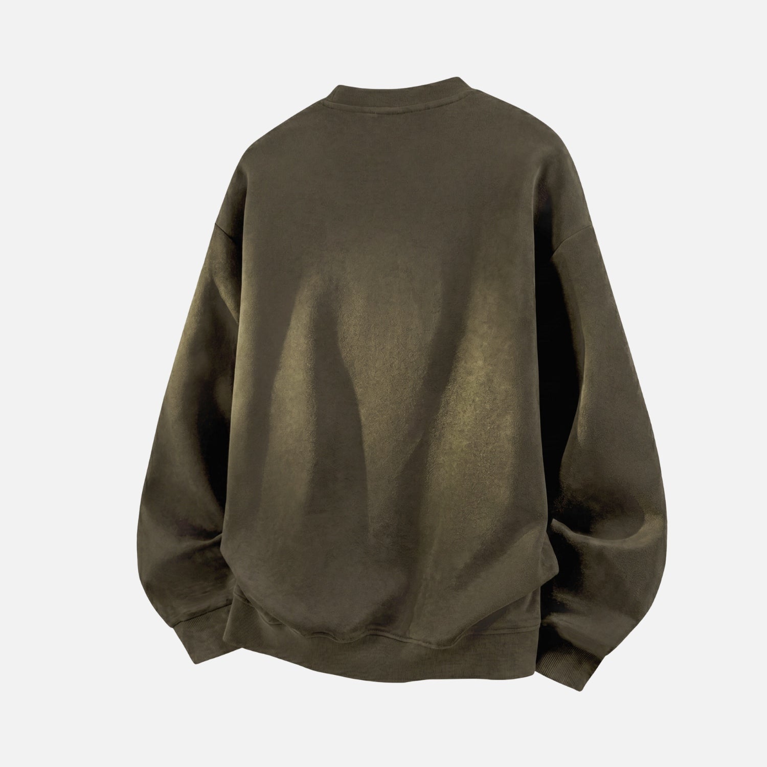 Suede-Texture Embroidered Sweatshirt