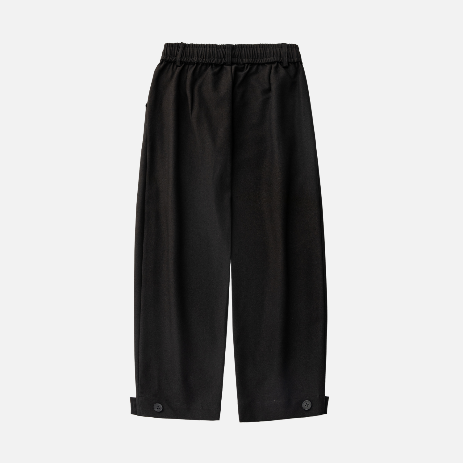 Draped Pleated Straight-Leg Trousers