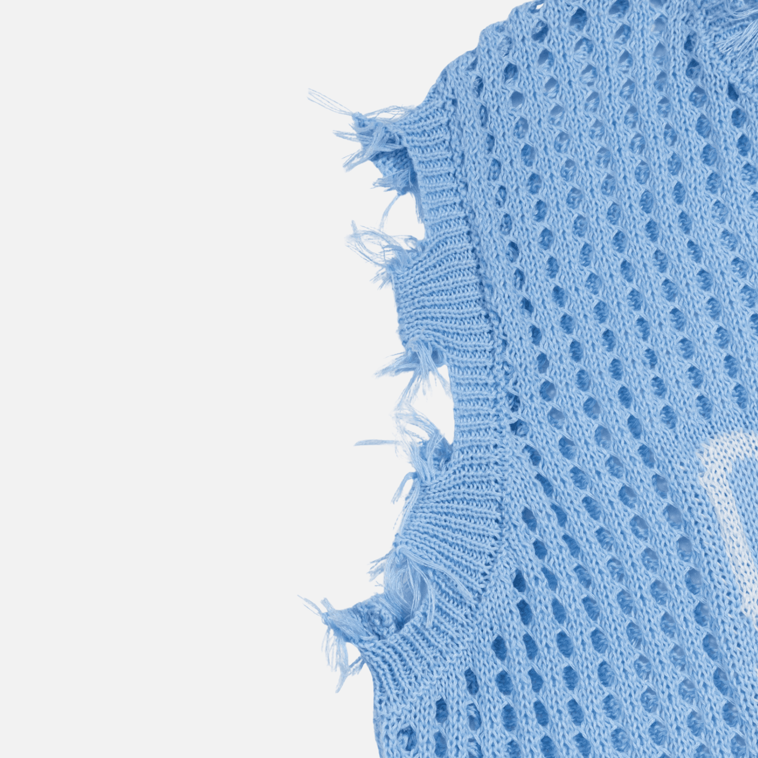 Distressed Letter Knit Vest