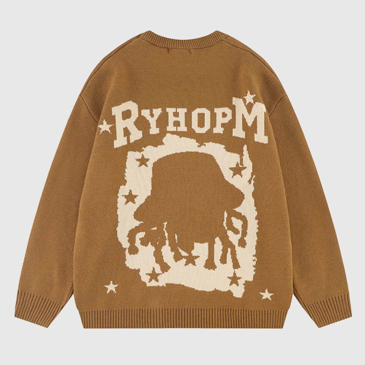 Strickpullover mit grafischer Stickerei