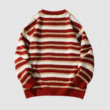 Timeless Hues Patchwork Stripe Knit Pullover