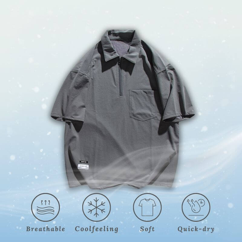 Cargo-Poloshirt aus Eisseide