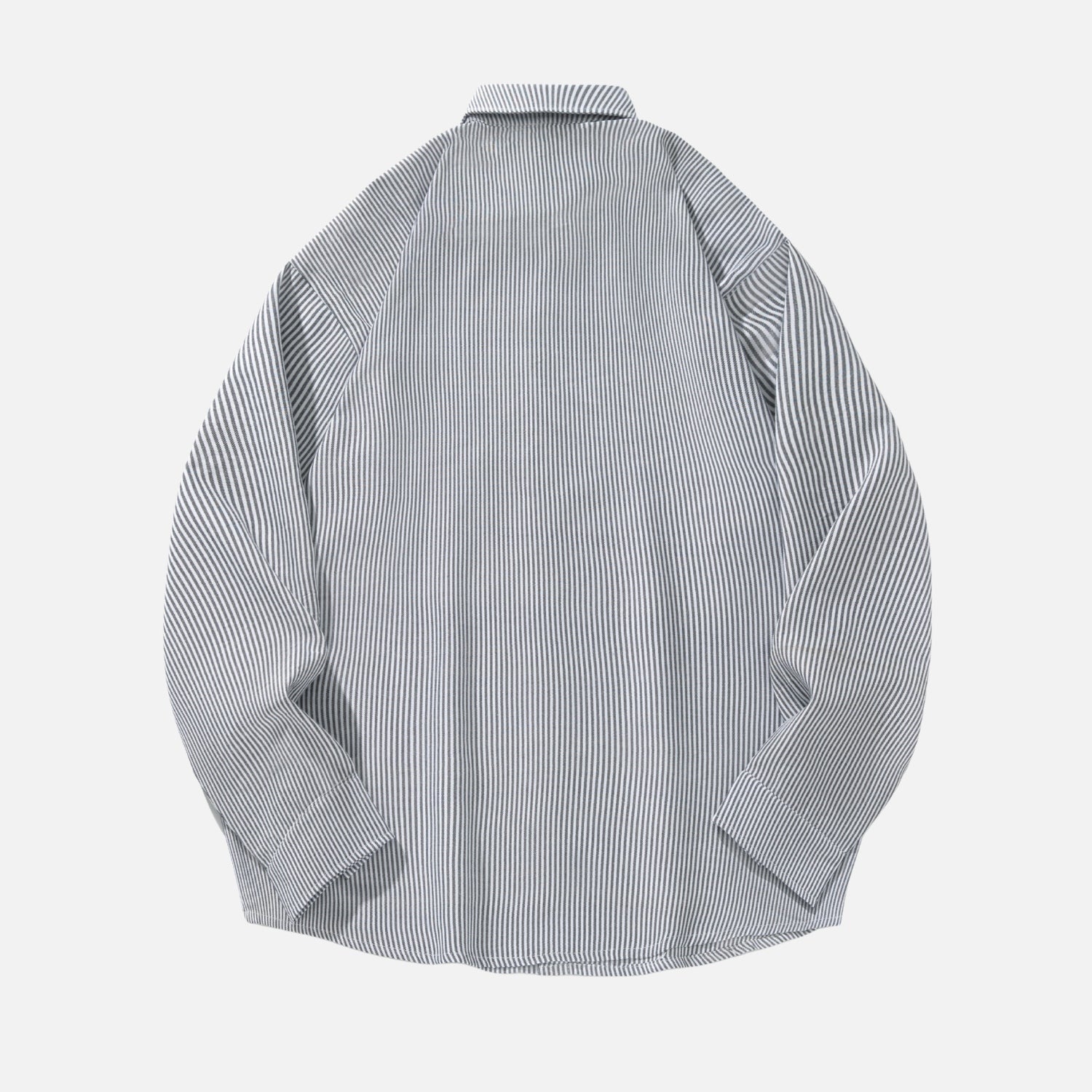 Gestreiftes Hemd mit bestickter Tasche