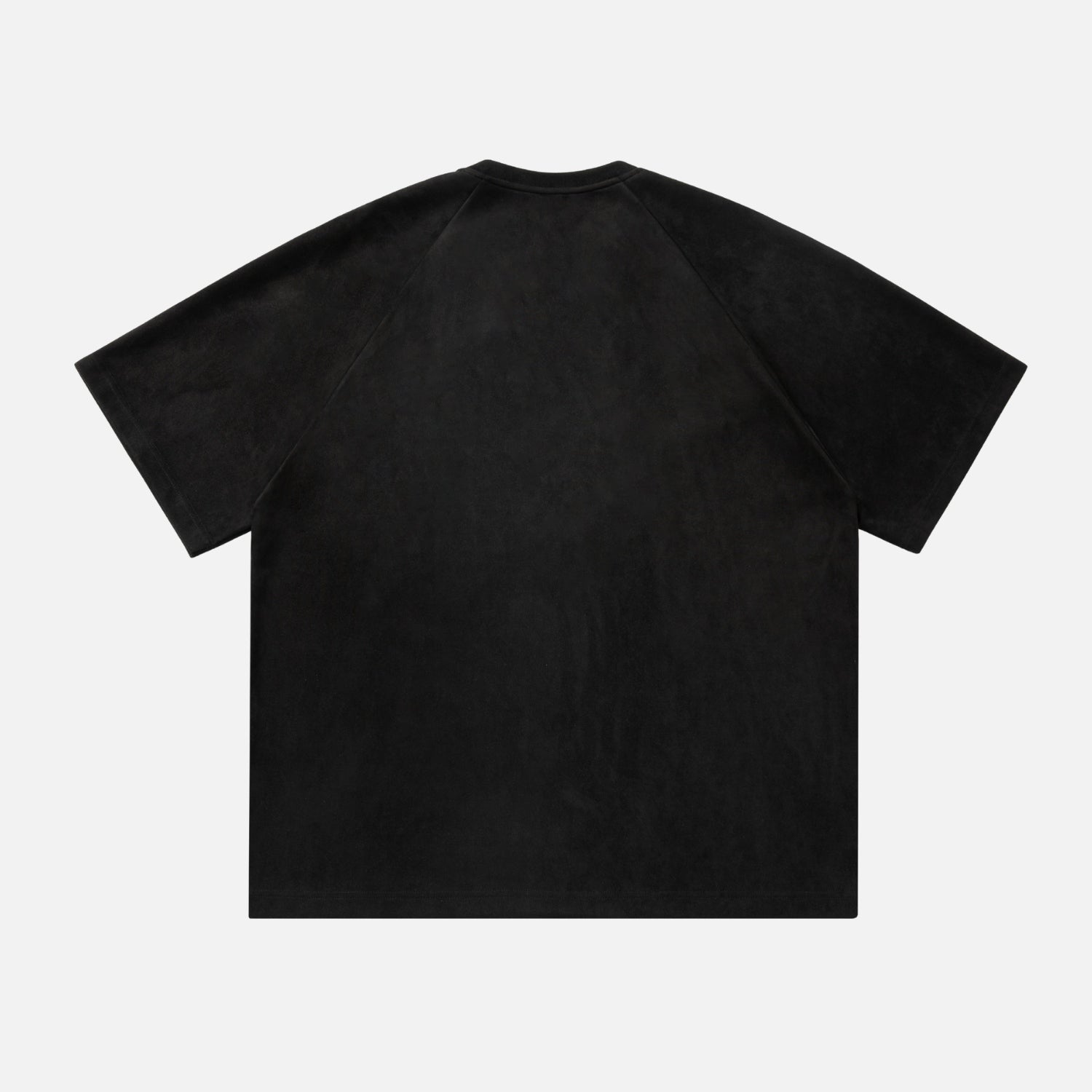 Paneled Faux Suede Short Sleeve Tee