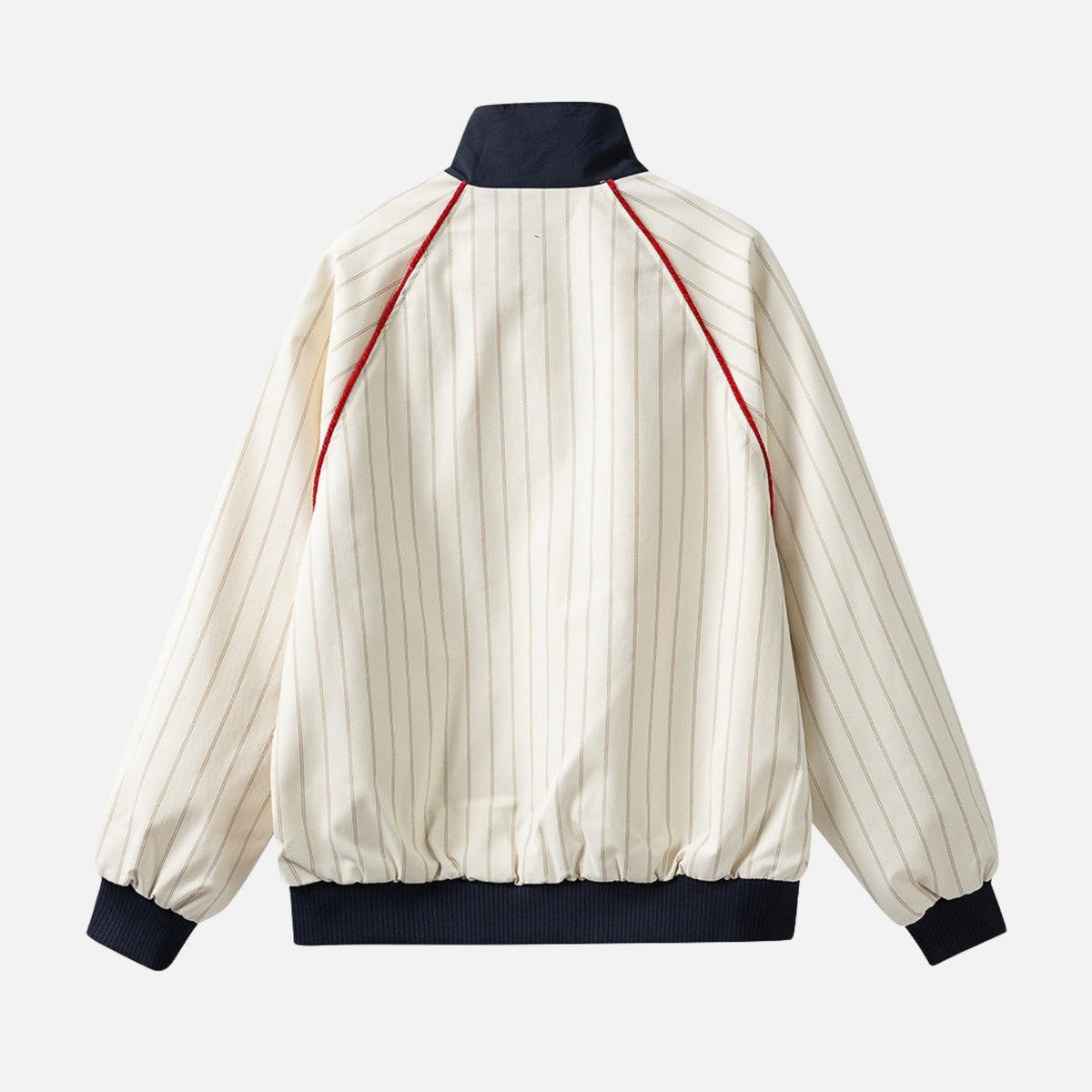 Vintage Striped Colorblock Utility Jacket