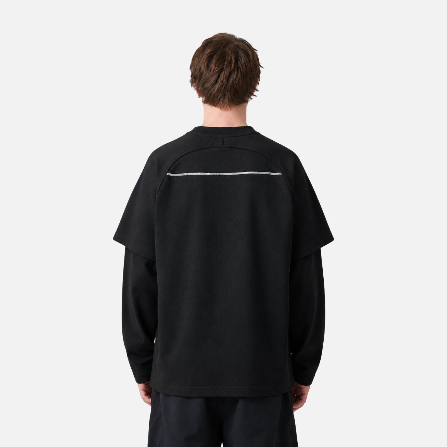 Droplet Print Layered Sweatshirt