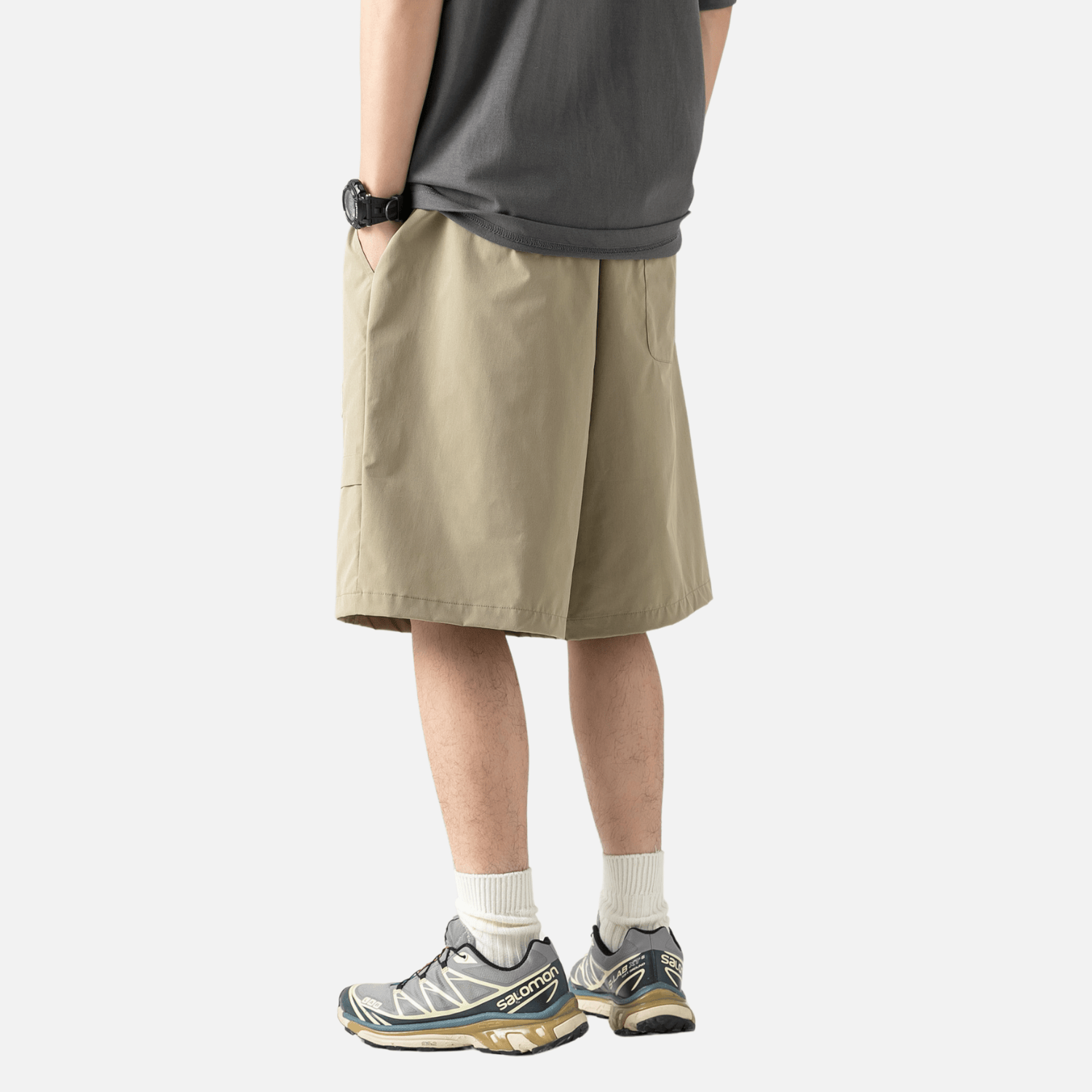 Buckle Belt Cargo Shorts
