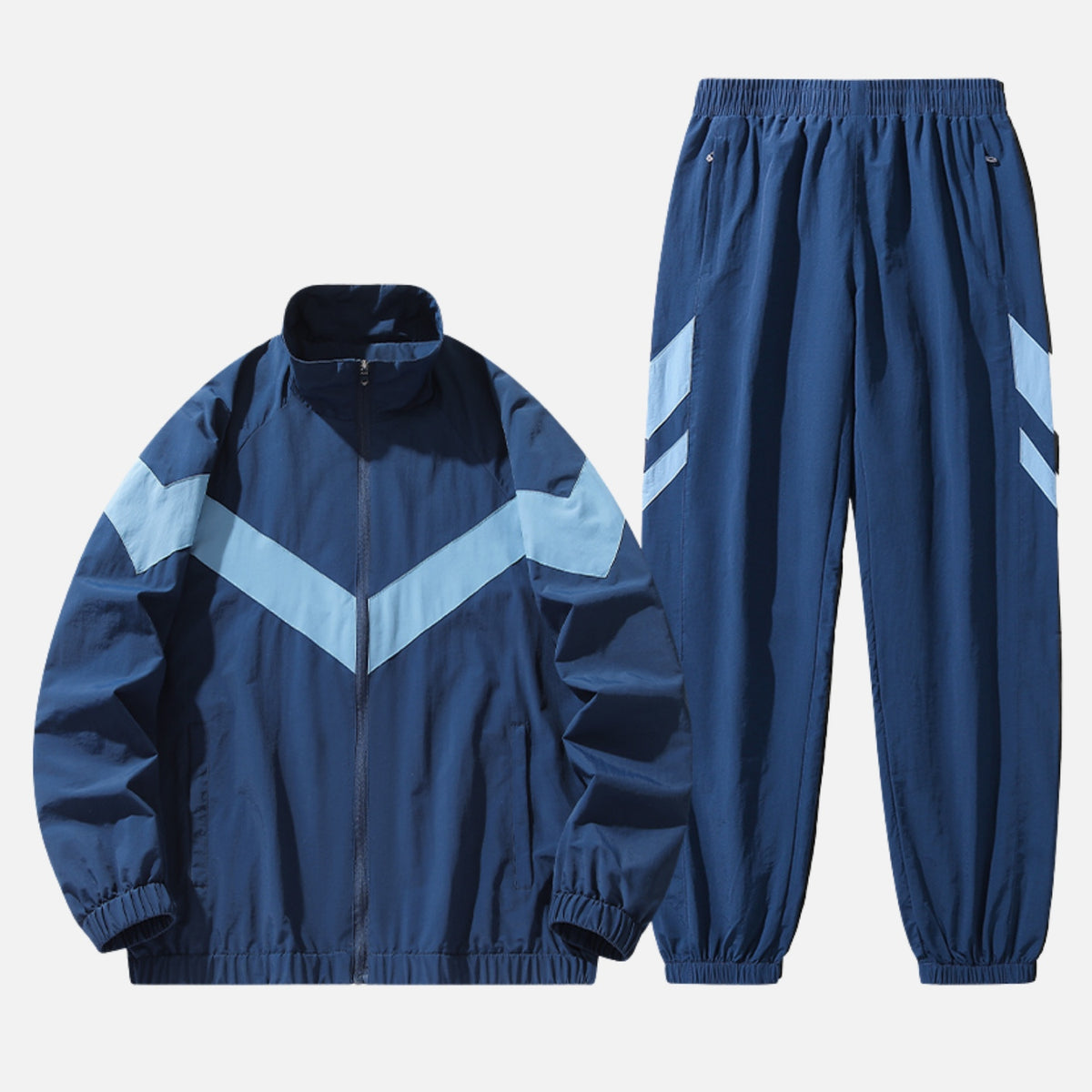 Taffeta Jacket and Casual Pants Set