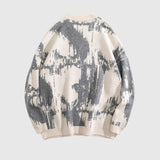 Individualistic Tie-Dye Letter Print Sweater