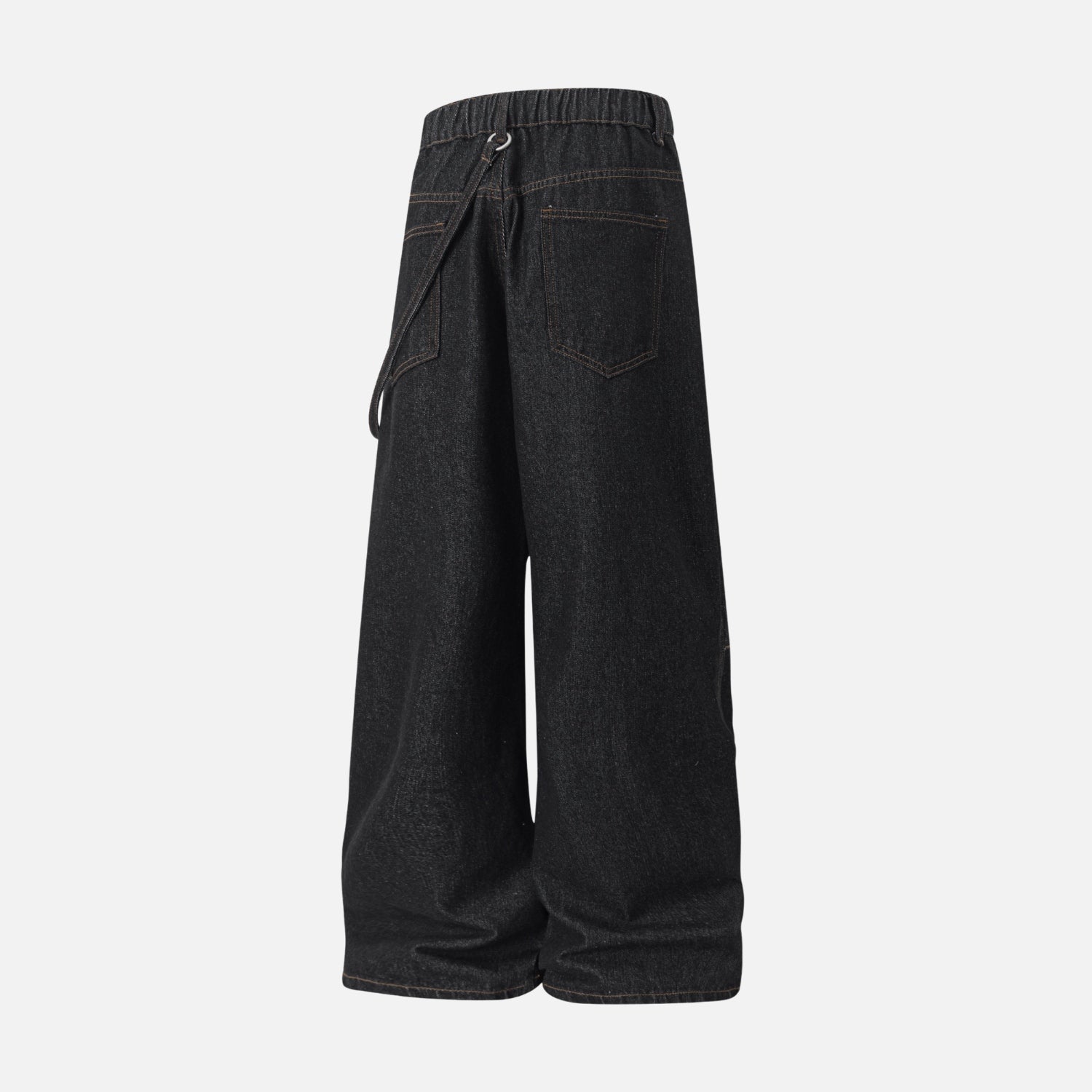 Double Pleated Baggy Jeans