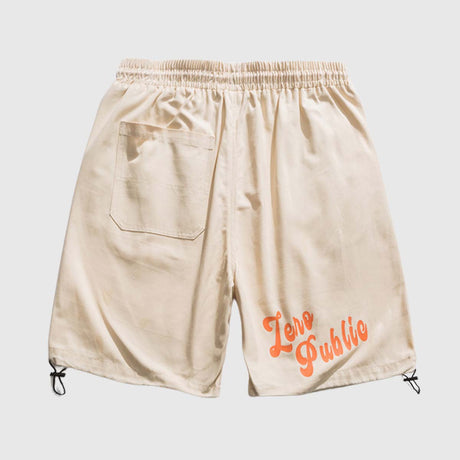 Graphic Beige Summer Shorts