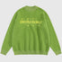 Letter Embroidered Solid Color Pullover