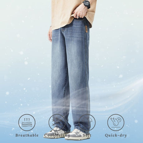 Ice Silk Straight Jeans
