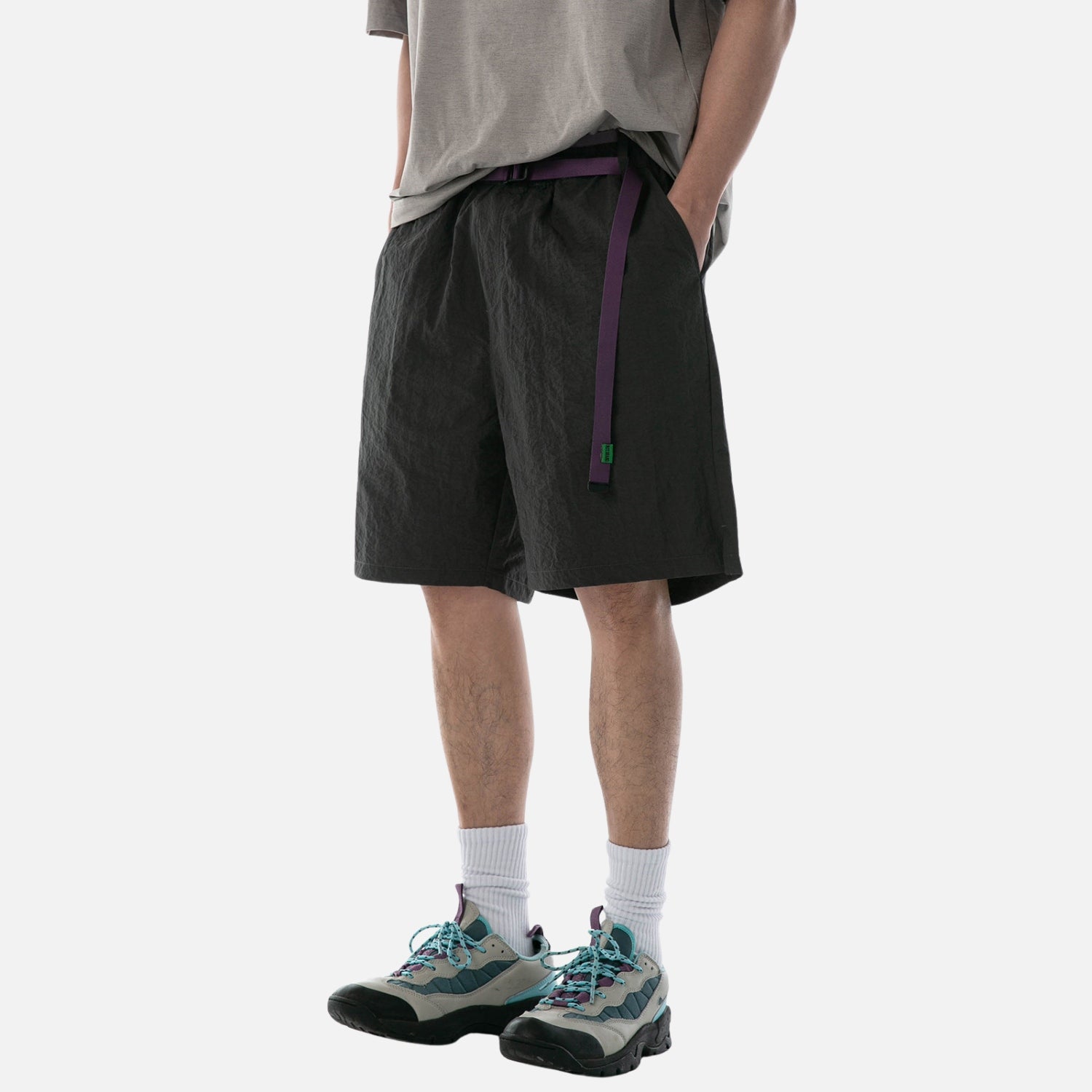 Colorblock Double-Waist Shorts