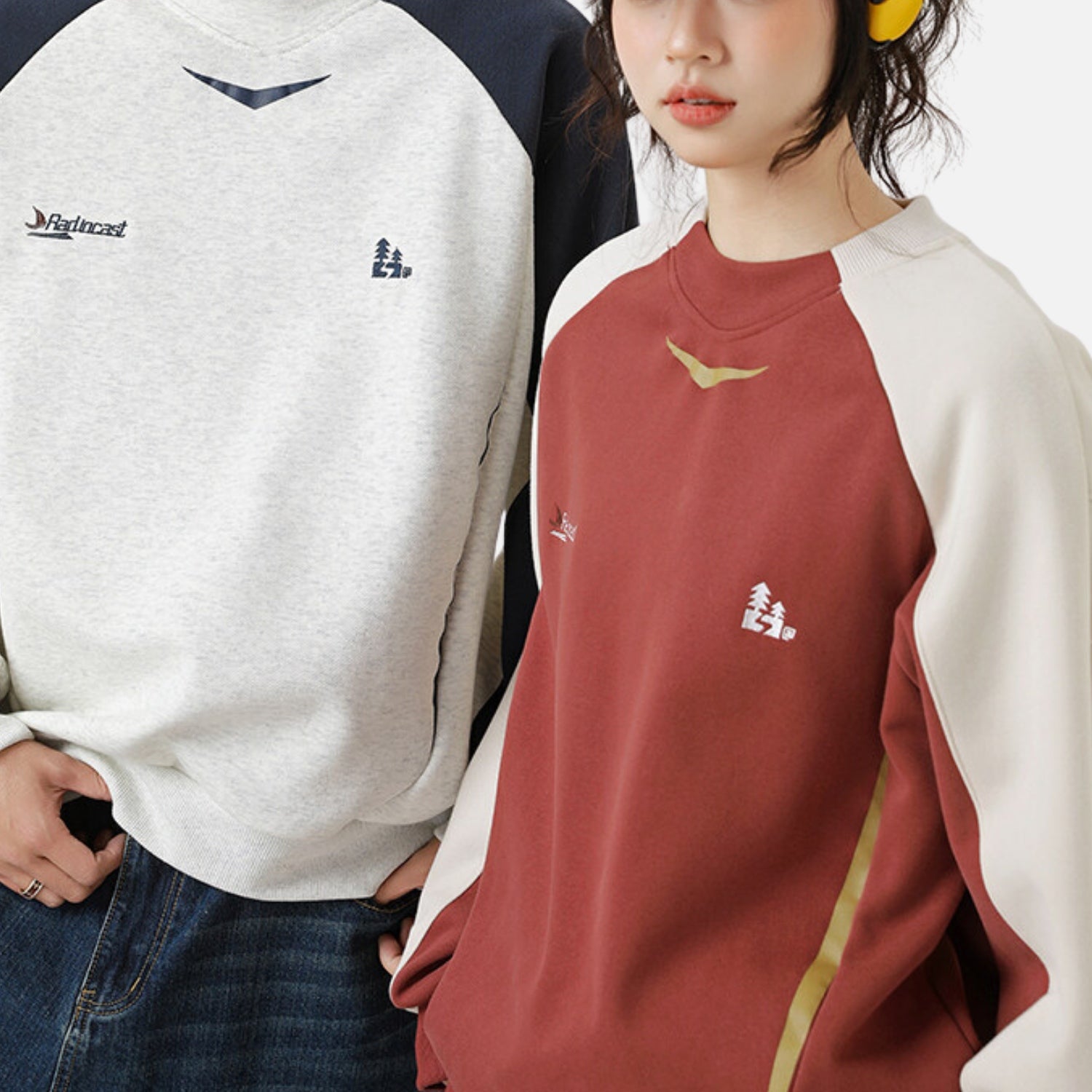 Streetwear Colorblock Crewneck Sweatshirt