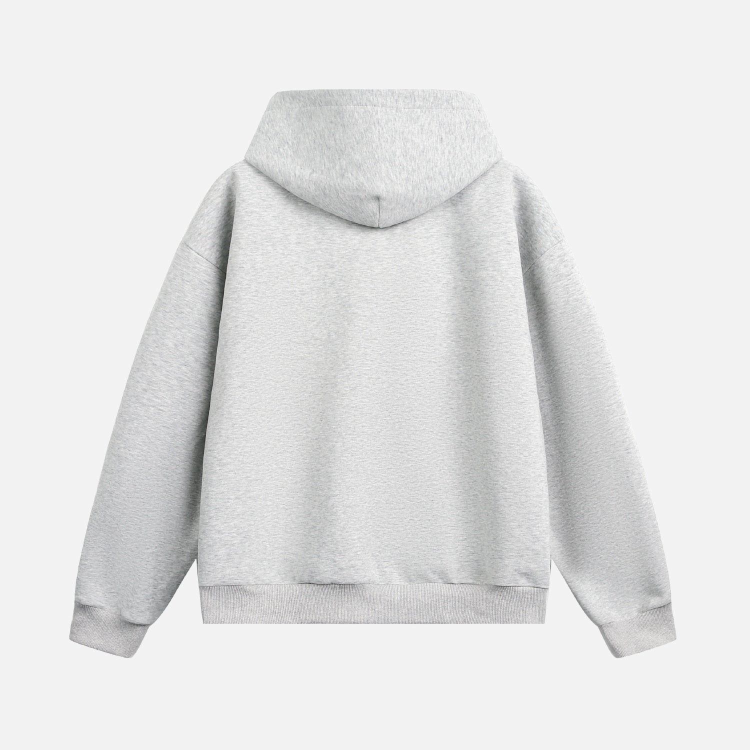 Schwerer, farblich abgesetzter Kapuzenpullover mit Reißverschluss